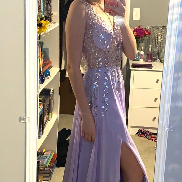 Light purple prom dress - Picture 2 of 6